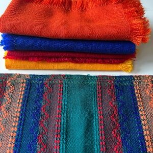 Cinco de Mayo Colorful Fiesta Made In Mexico Fabric Placemats & Napkin Set (4)